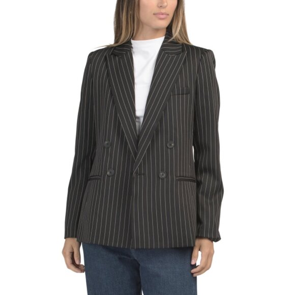 TAHARI ASL Black/white Pinstripe Blazer - Picture 1 of 2